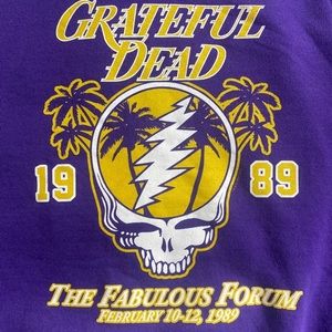 Grateful Dead 1989 The Fabulous Forum Tour Crewneck Liquid Blue Small